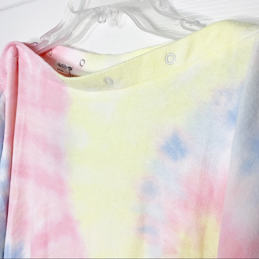 Hello Nite! Plush Tie Dye Long Sleeve Cozy Pullover Size S - Picture 2 of 8